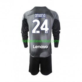 Inter Milan Andre Onana 24 Voetbalshirts Doelman Kind Thuis 2022-23 - LS(+ Korte broeken)